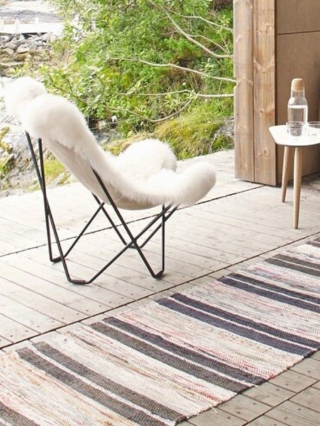 weich fauteujil papillon alpaga moriposa