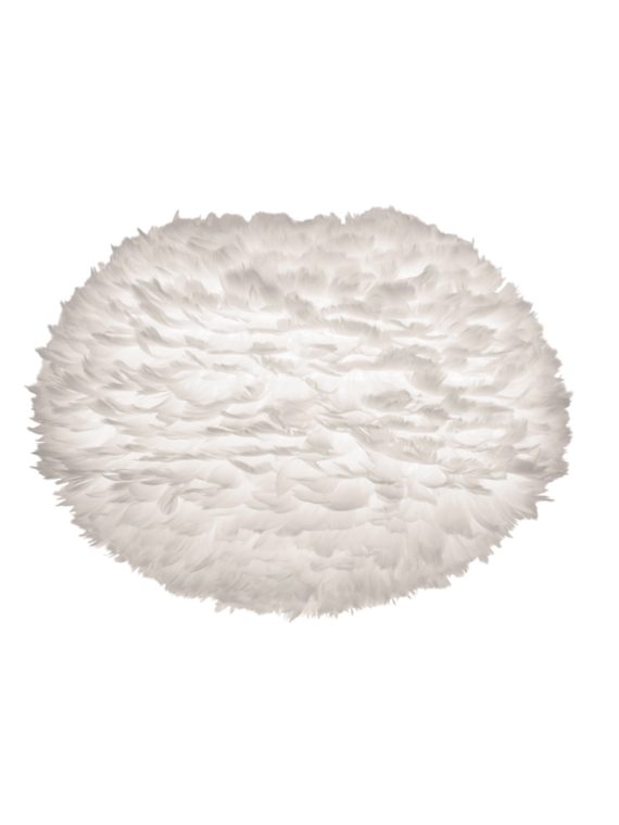 UMAGE - Lampe en plume d'oie, Eos medium blanc et Champagne table doré - MBS Design