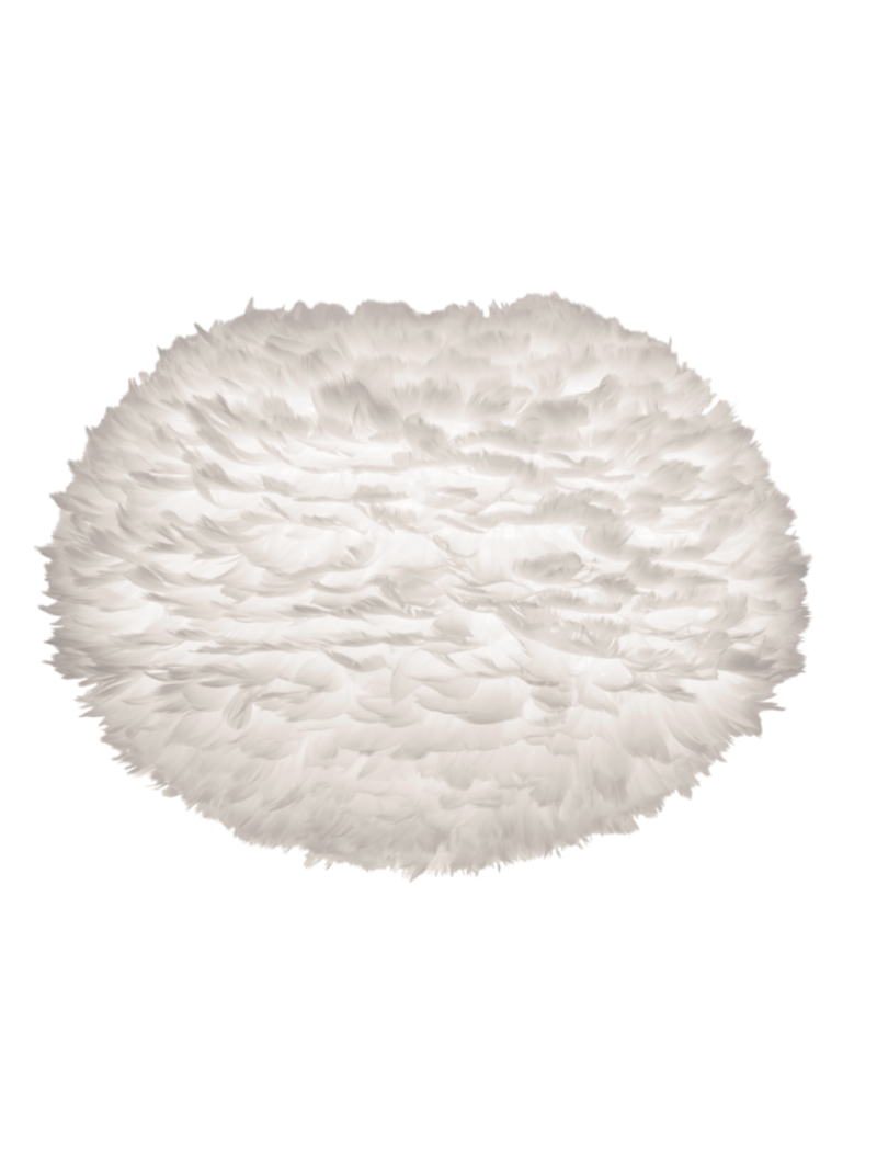 UMAGE - Lamp in goose feather, Eos medium white and champagne table gold - MBS Design