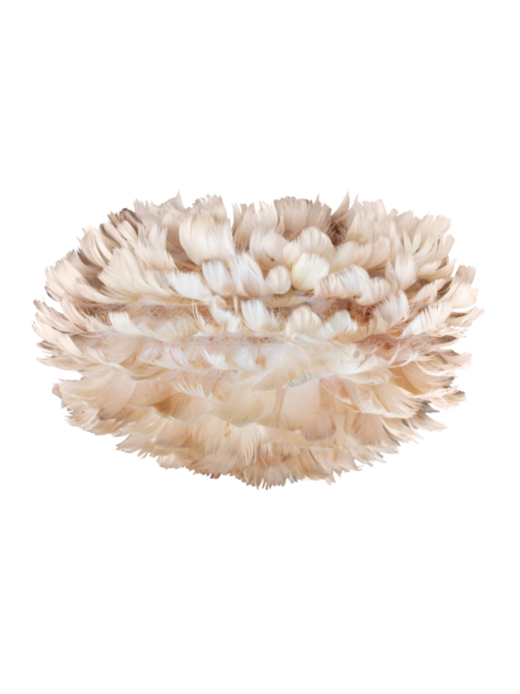 UMAGE - Tripod lamp in goose feather, Eos mini brown and Tripod base white - MBS Design