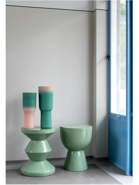 Pols Potten Tabouret zig zag vert olive