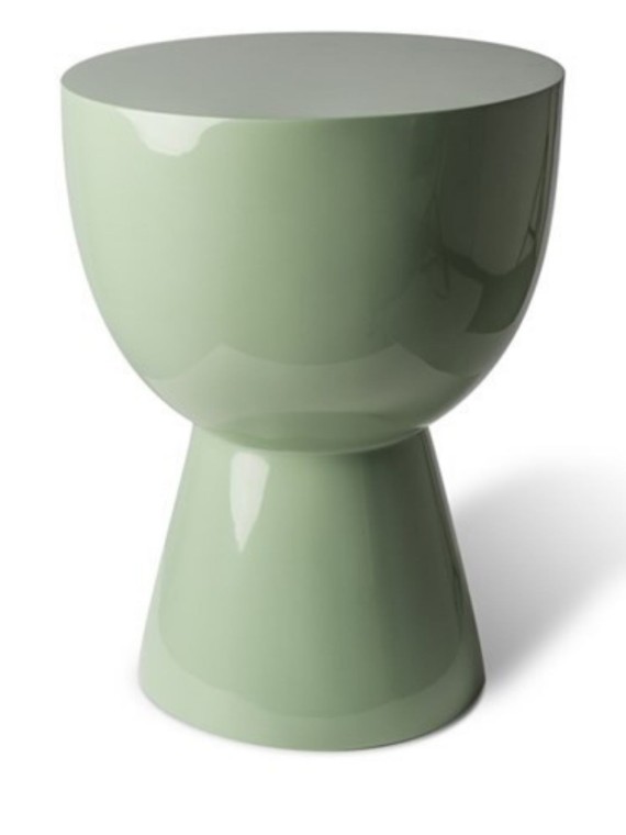 Pols Potten Tabouret laqué Tip Tap vert olive