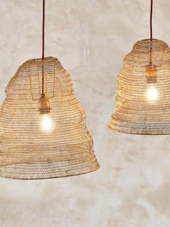 nkuku Jatani wire oval hanging lamp