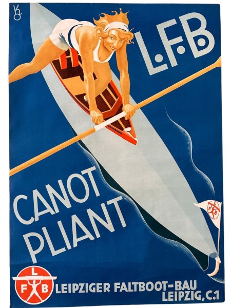 Canot Pliant LFB, Lithographie H84xL60cm