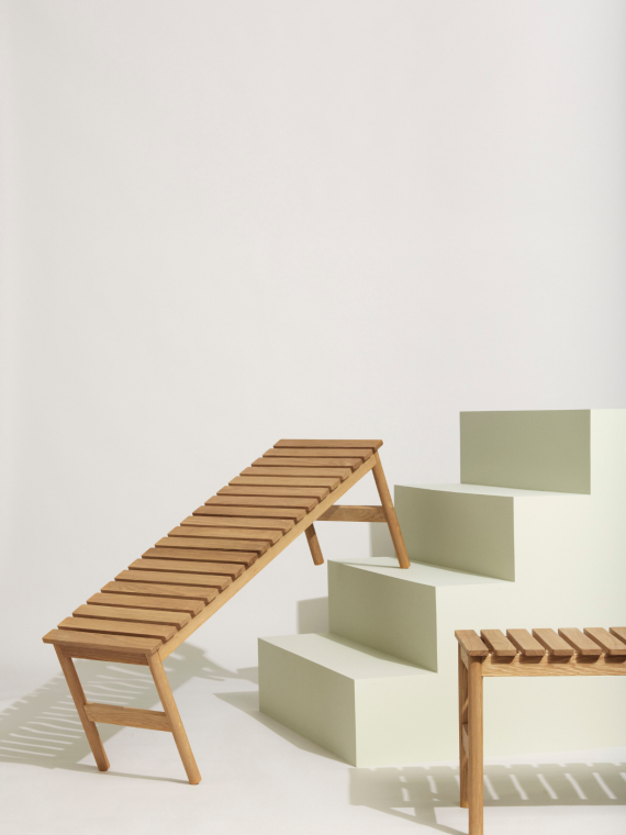 hubsh banc large naturel Row