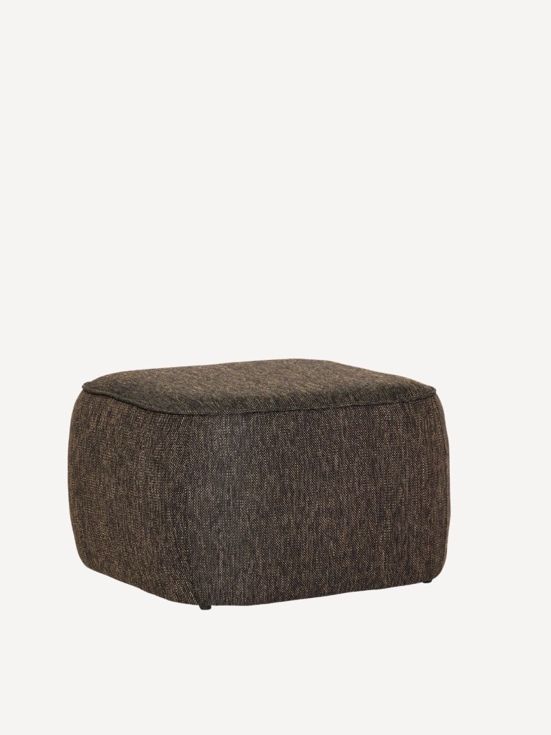 Hubsch Pouf cube marron ou beige