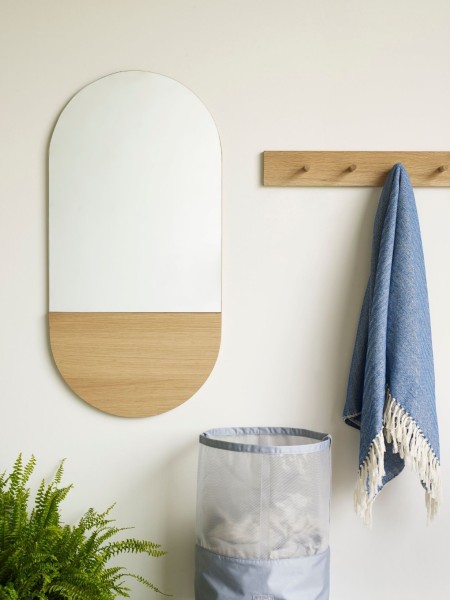 Hubsch- Oval crescent wall mirror