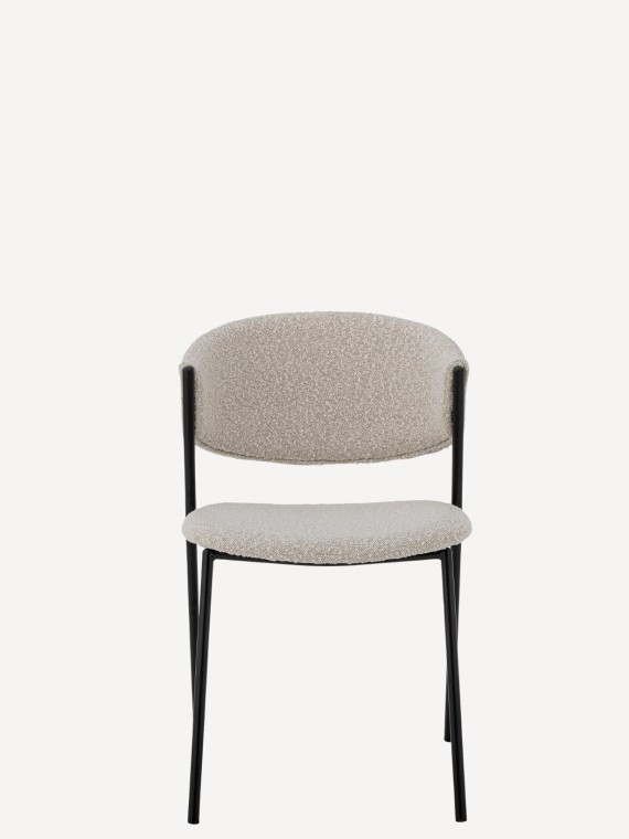 bloomingville chair fabric bouclé white marlo