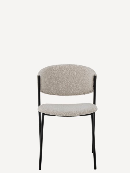 bloomingville chair fabric bouclé white marlo