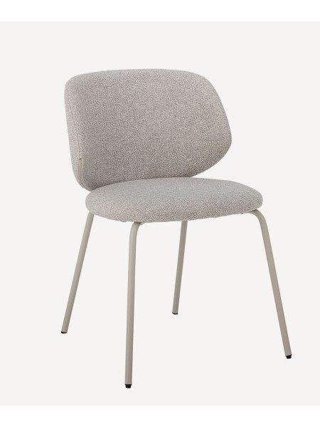 Bloomingville Chaise de salle à manger Ponte en tissu gris