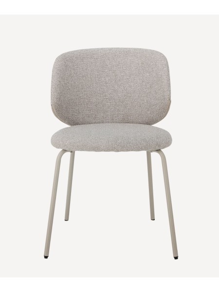 Bloomingville Chaise de salle à manger Ponte en tissu gris