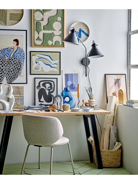 Bloomingville Ponte dining chair in grey fabric