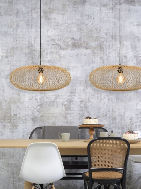Good Mojo Cango ellipse rattan pendant Ø60cm