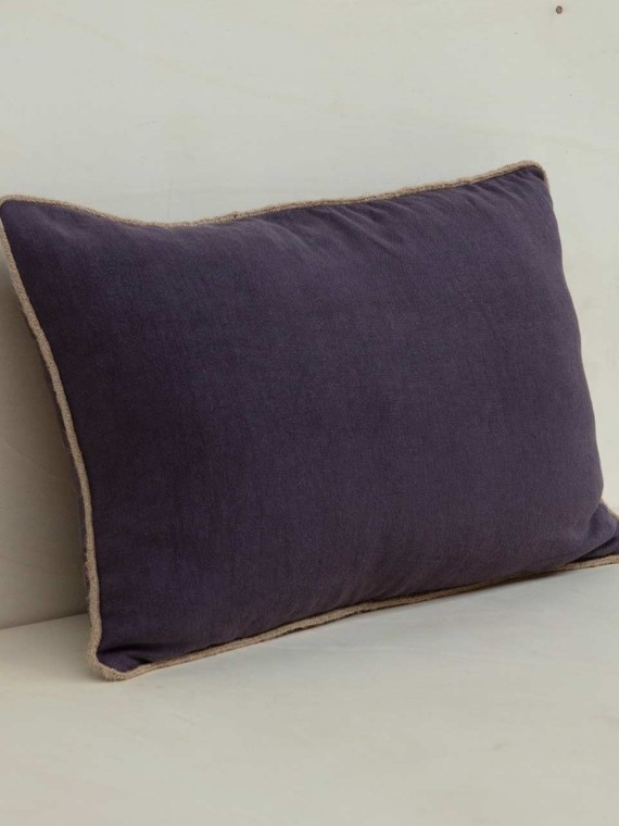 Coussin en lin italien, Salvador grappe violet