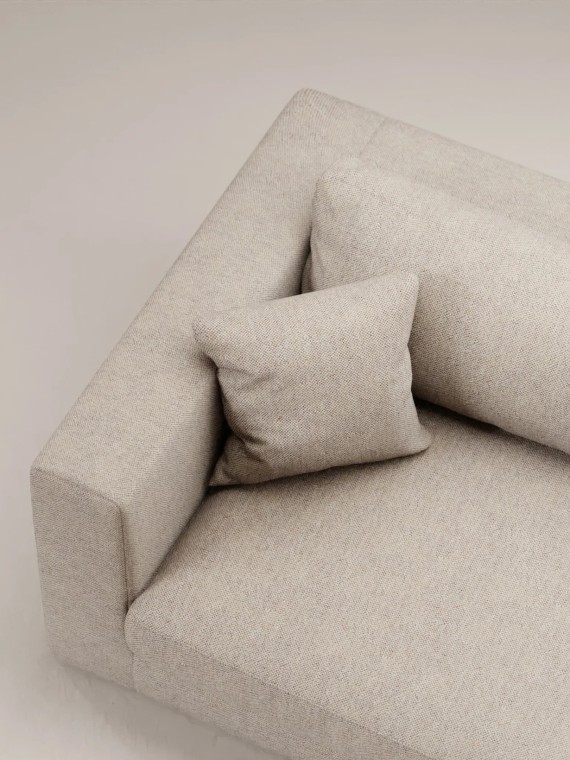 Canapé d'angle tissu beige, Bellechasse Light Panac