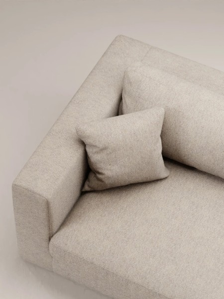 Canapé d'angle tissu beige, Bellechasse Light Panac