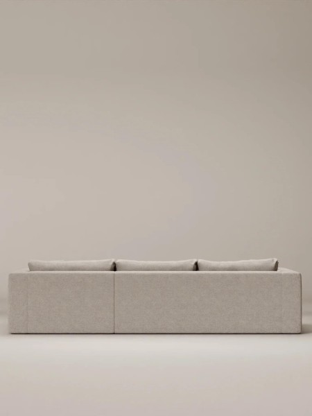 Beige fabric corner sofa, Bellechasse Light Panac