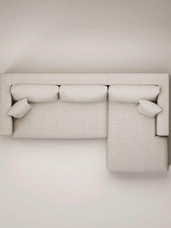 Beige fabric corner sofa, Bellechasse Light Panac