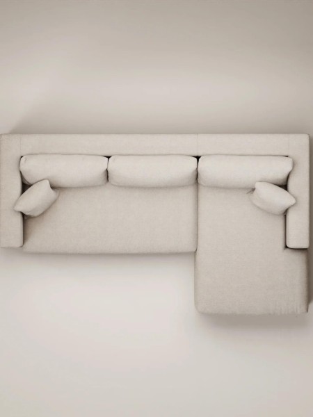 Beige fabric corner sofa, Bellechasse Light Panac