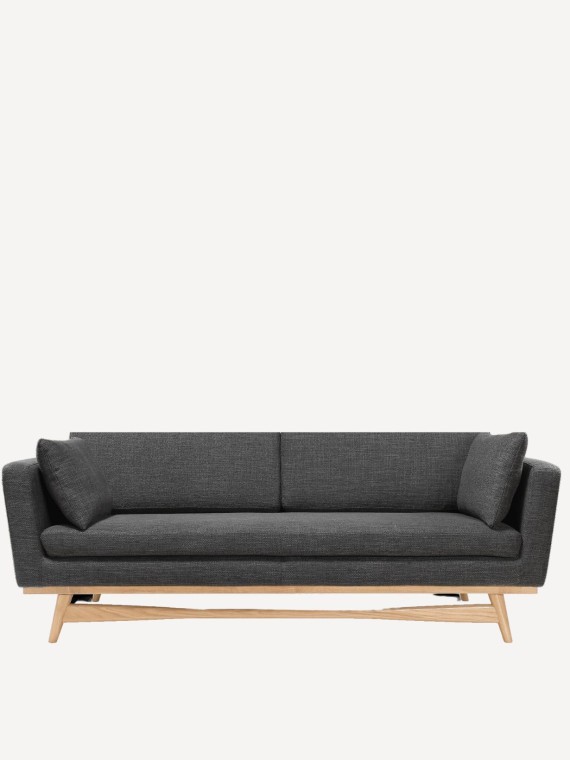 red edition Sofa 210 , 3-seater in solid wood