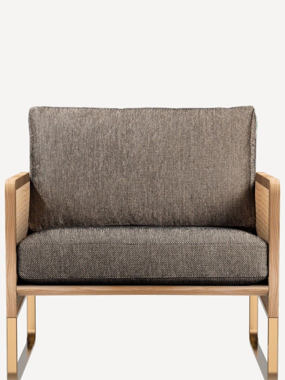 Red-Edition - Fauteuil cannage, recouvert de tissu ou velours | MBS DESIGJN