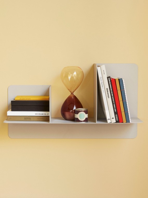 Hubsch -Grey Metal Folding Wall Shelf