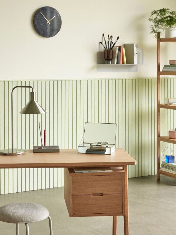 Hubsch -Grey Metal Folding Wall Shelf