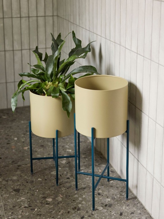 Hubsch- Khaki planter set of 2