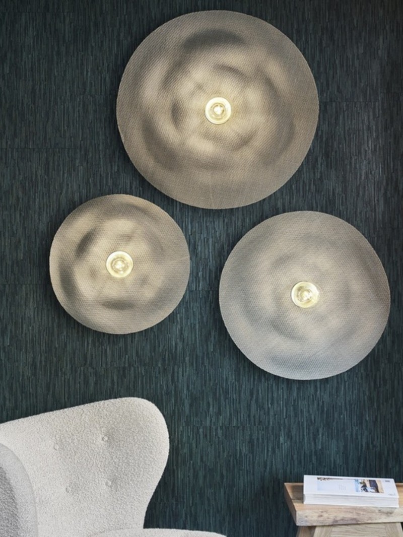 Natural linen wall lamp, Rivage XS Market Set
