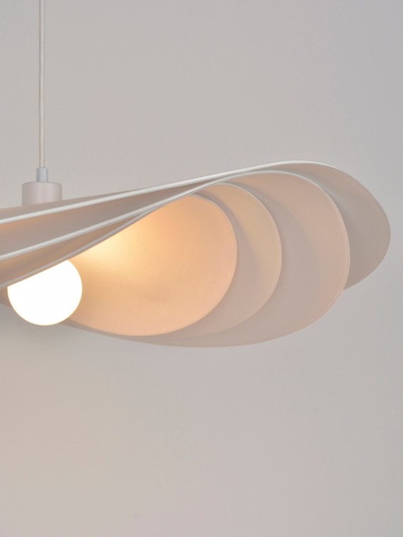 Suspension en lin naturel, Selenitis D78 Market Set