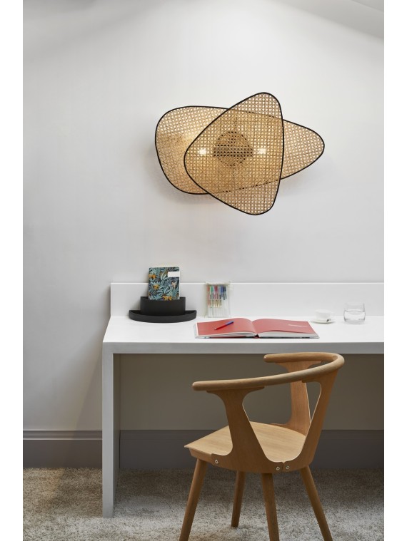 Rattan wall light Double Screen from market set