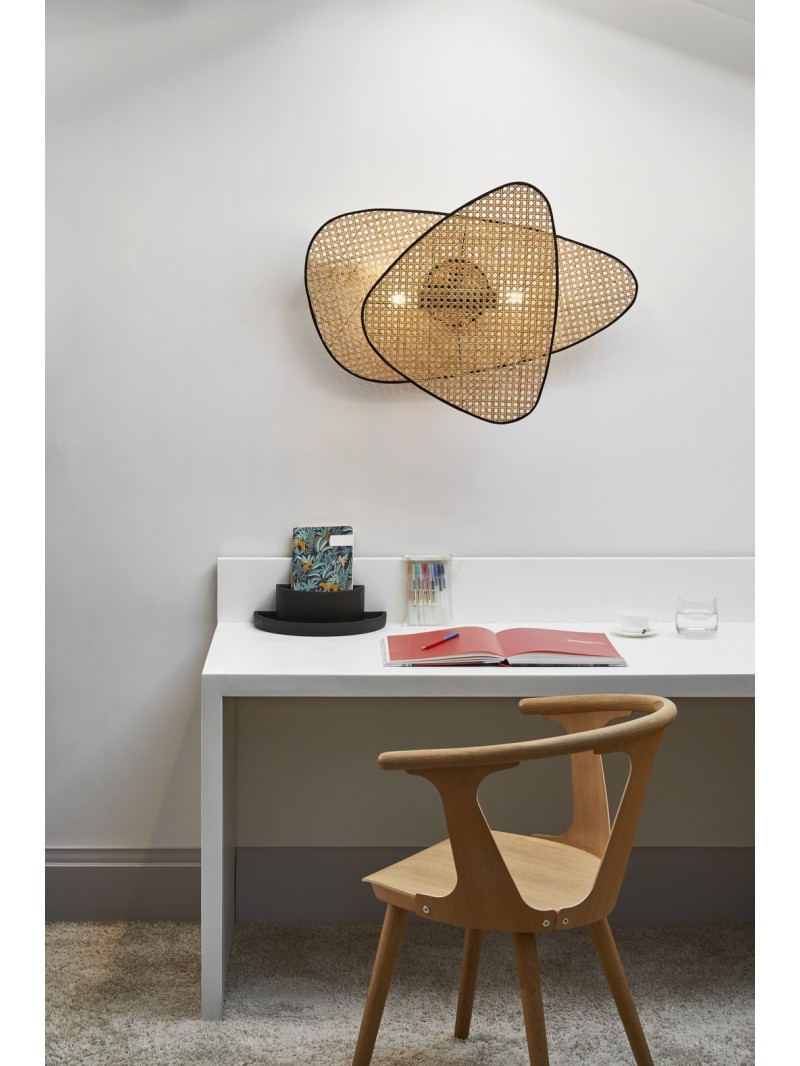 Rattan wall light Double Screen from market set