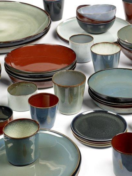 Sandstone dessert plates x4, Terres de Rêves Serax