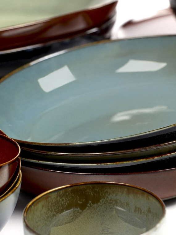 Assiettes creuses en grès x4, Terres de Rêves Serax