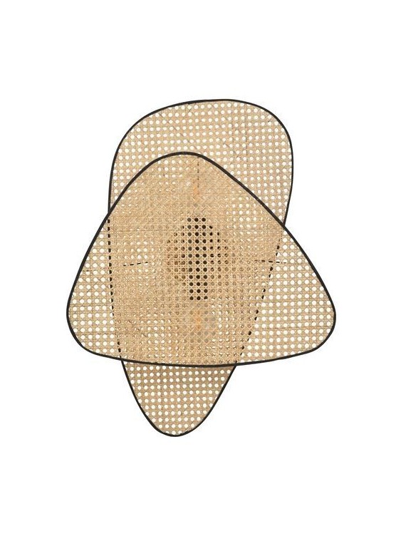 Rattan wall light Double Screen from market set