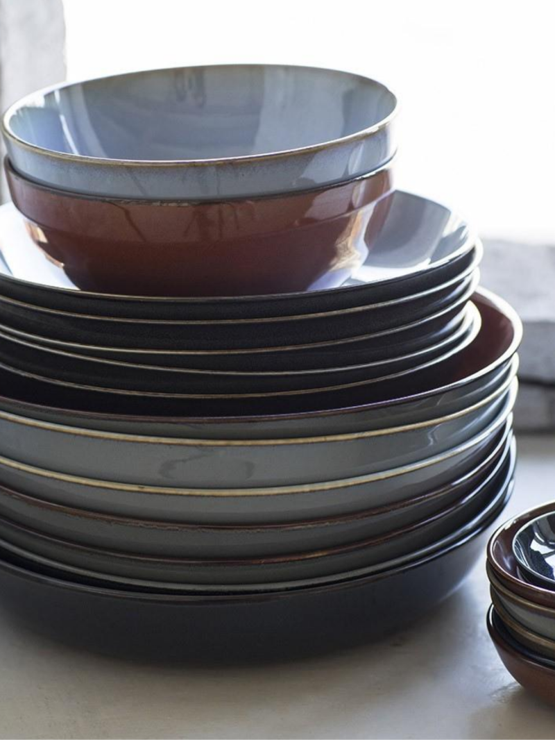 Assiettes creuses en grès x4, Terres de Rêves Serax