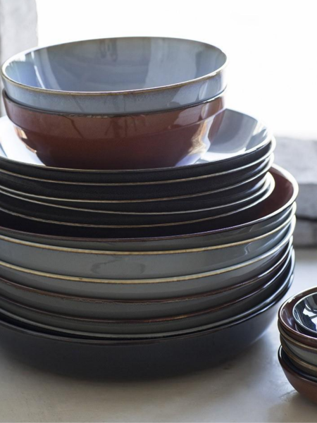 Assiettes creuses en grès x4, Terres de Rêves Serax