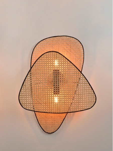 Rattan wall light Double Screen from market set