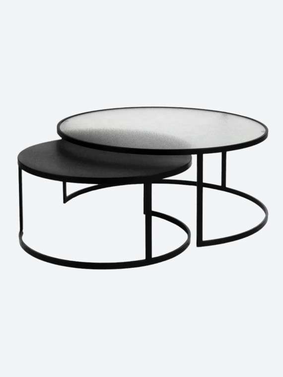Pomax, Metal / glass coffee tables, Claudia