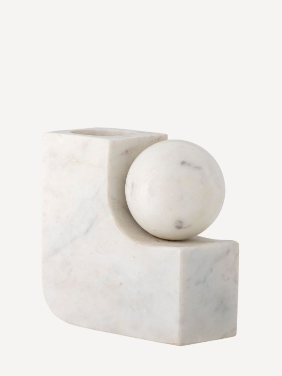 Bloomingville-Bougeoir in white marble , Abbelin  | MBS DESIGN