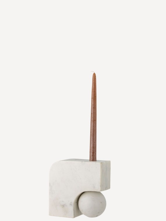 Bloomingville-Bougeoir in white marble , Abbelin  | MBS DESIGN